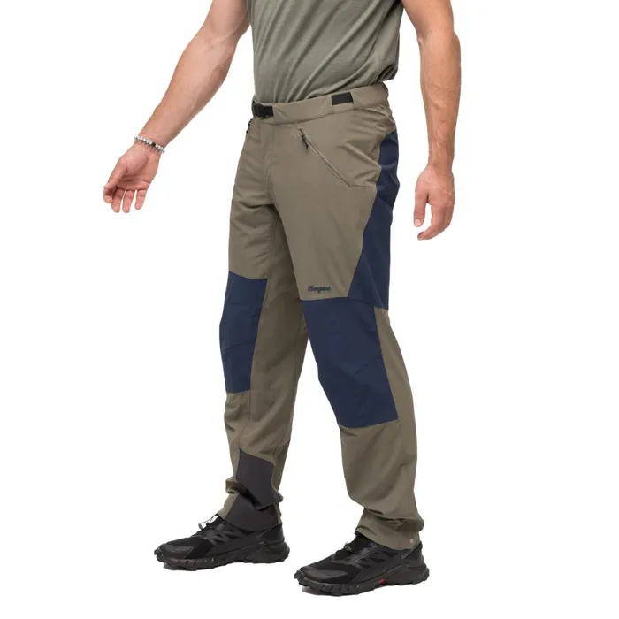 Men Bergans Of Norway Softshell Pants Vaagaa Softshell Pants Green Mud Navy