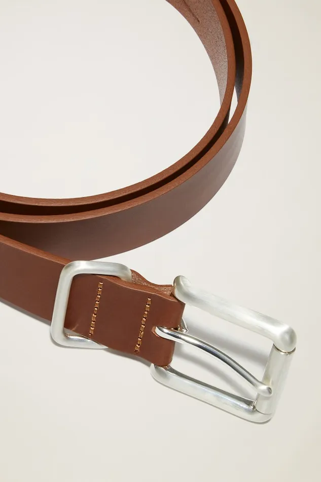 Men Bonobos Belts Men039s Leather Jeans Belt Light Brown With Brushed Nickel