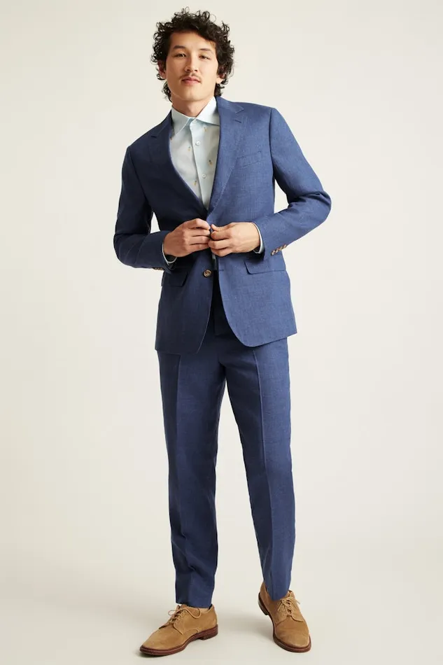 Men Bonobos Blazers and Sport Coats Jetsetter Italian Linen Blazer Bright Navy Men Bonobos Blazers and Sport Coats Jetsetter Italian Linen Blazer Bright Navy