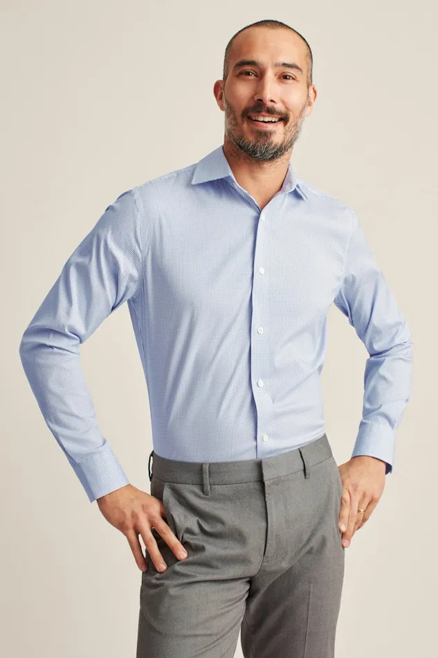 Men Bonobos Business Casual Shirts Sophisticated and Comfy Bonobos Jetsetter Stretch Dress Shirt Navy Mini Check Men Bonobos Business Casual Shirts Sophisticated and Comfy Bonobos Jetsetter Stretch Dress Shirt Navy Mini Check