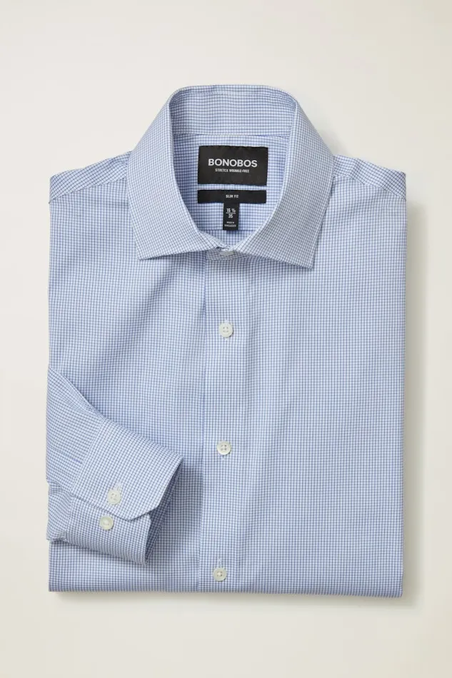 Men Bonobos Business Casual Shirts Sophisticated and Comfy Bonobos Jetsetter Stretch Dress Shirt Navy Mini Check Men Bonobos Business Casual Shirts Sophisticated and Comfy Bonobos Jetsetter Stretch Dress Shirt Navy Mini Check