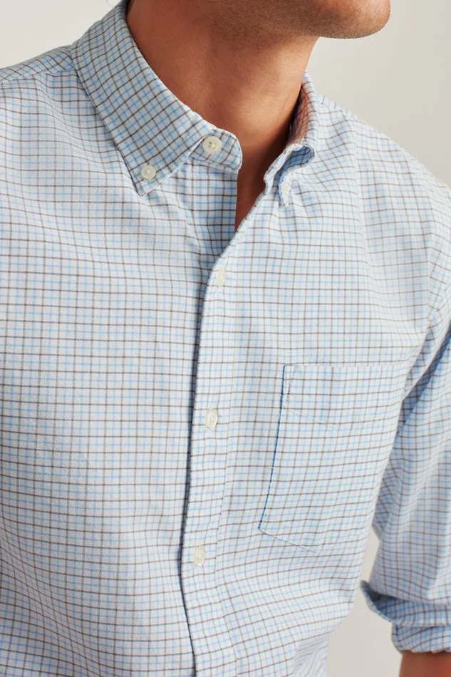 Men Bonobos Casual Shirts Everyday Oxford Shirt Classic Oxford Button Down Blue Nickel Check