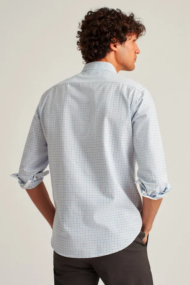 Men Bonobos Casual Shirts Everyday Oxford Shirt Classic Oxford Button Down Blue Nickel Check