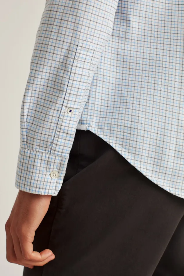 Men Bonobos Casual Shirts Everyday Oxford Shirt Classic Oxford Button Down Blue Nickel Check