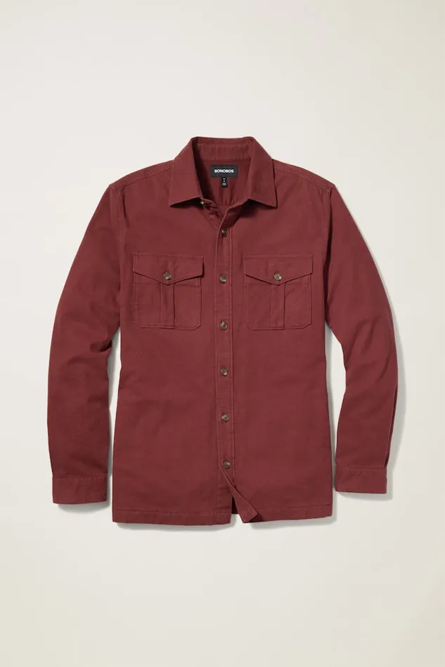 Men Bonobos Flannels and Shirt Jackets Moleskin Overshirt Heather Mahogany Men Bonobos Flannels and Shirt Jackets Moleskin Overshirt Heather Mahogany