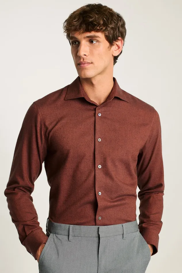 Men Bonobos Formal Dress Shirts Jetsetter Premium Merino Dress Shirt Rust