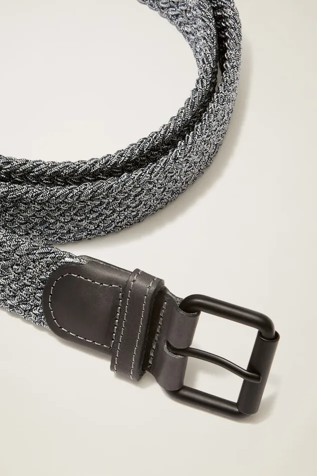 Men Bonobos Golf Belts Hats and Accessories Cinch Your Style With Bonobos039 Clubhouse Stretch Braided Belt Grey Melange