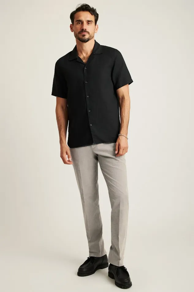 Men Bonobos Short Sleeve Shirts Riviera Cabana Shirt Black
