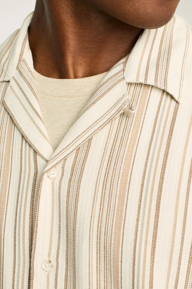 Men Bonobos Short Sleeve Shirts Riviera Cabana Shirt Ivory Stripe Men Bonobos Short Sleeve Shirts Riviera Cabana Shirt Ivory Stripe