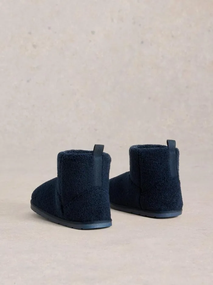 Men Borg Slipper Boots Navy Multi White Stuff Loungewear Men Borg Slipper Boots Navy Multi White Stuff Loungewear