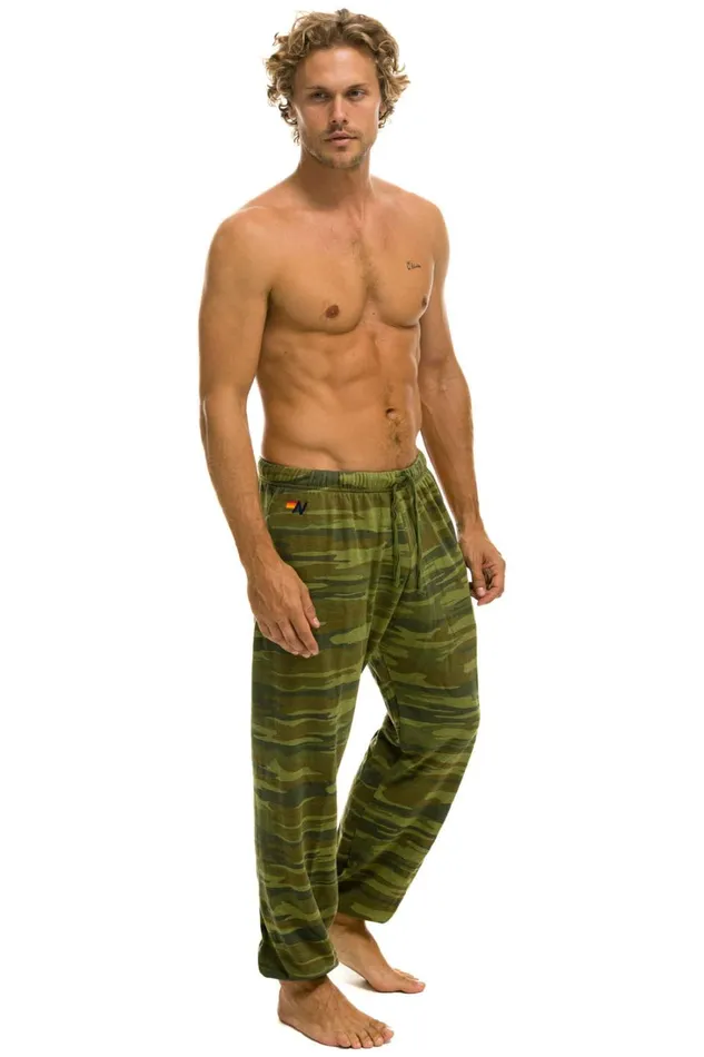 Men Bottoms Aviator Nation 5 STRIPE SWEATPANTS 8211 CAMO Men Bottoms Aviator Nation 5 STRIPE SWEATPANTS 8211 CAMO