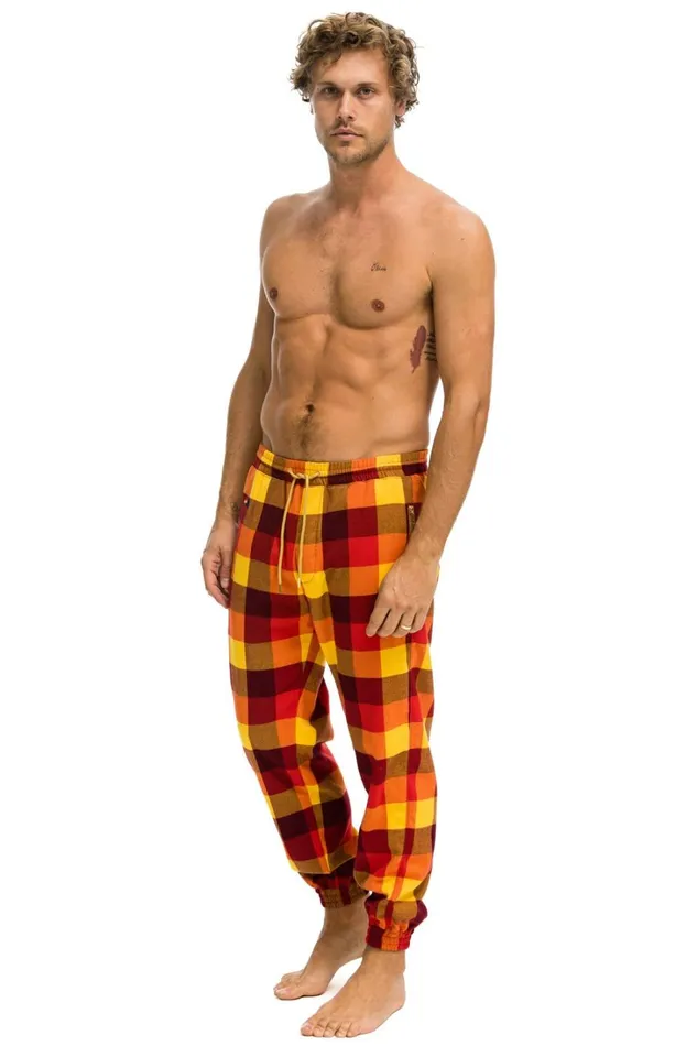 Men Bottoms Aviator Nation MEN039S PLAID LODGE PANT 8211 SURFY PLAID