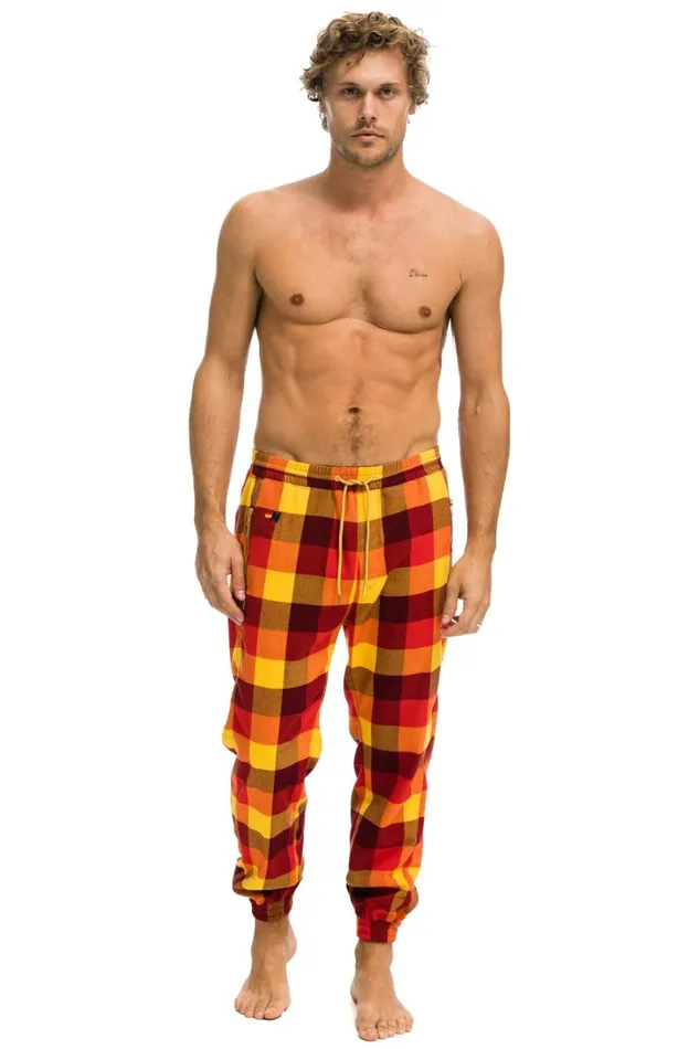 Men Bottoms Aviator Nation MEN039S PLAID LODGE PANT 8211 SURFY PLAID