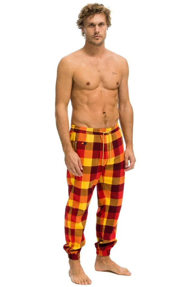 Men Bottoms Aviator Nation MEN039S PLAID LODGE PANT 8211 SURFY PLAID