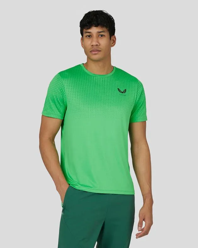 Men Castore Tops Flow Short Sleeve Knit TShirt 8211 Lime