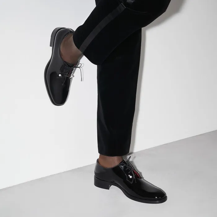 Men Chambeliss Night Strass Derbies 8211 Patent Calf Leather And Collar Pin 8211 Black Christian Louboutin Buckles and Laceups Men Chambeliss Night Strass Derbies 8211 Patent Calf Leather And Collar Pin 8211 Black Christian Louboutin Buckles and Laceups