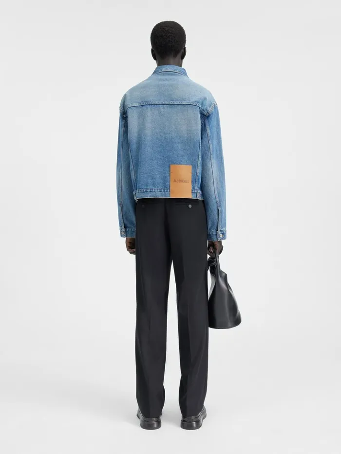 Men Denim JACQUEMUS The Denim DeNmes Jacket Bluetabac Men Denim JACQUEMUS The Denim DeNmes Jacket Bluetabac