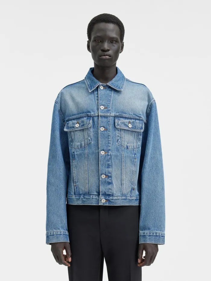 Men Denim JACQUEMUS The Denim DeNmes Jacket Bluetabac Men Denim JACQUEMUS The Denim DeNmes Jacket Bluetabac