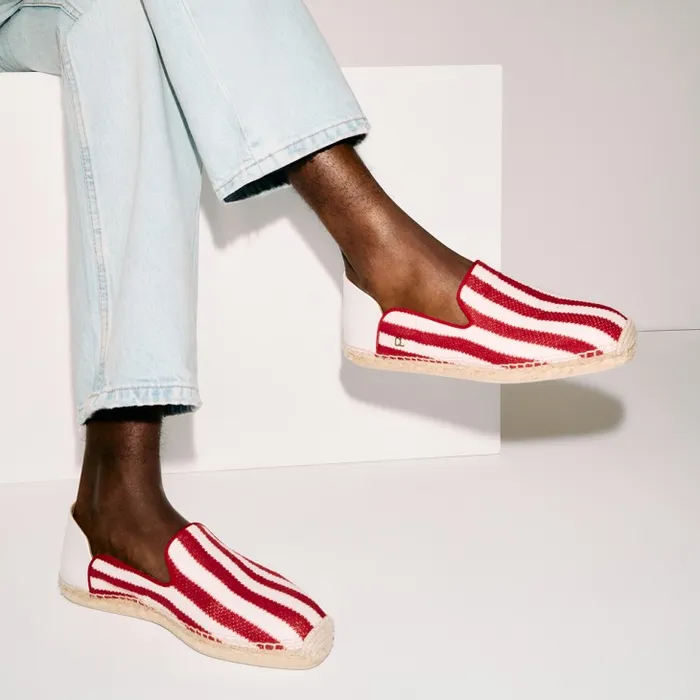 Men Espadon AC Espadrilles 8211 Malha Printed Fabric 8211 Loubi Christian Louboutin Sandals and Espadrilles Men Espadon AC Espadrilles 8211 Malha Printed Fabric 8211 Loubi Christian Louboutin Sandals and Espadrilles