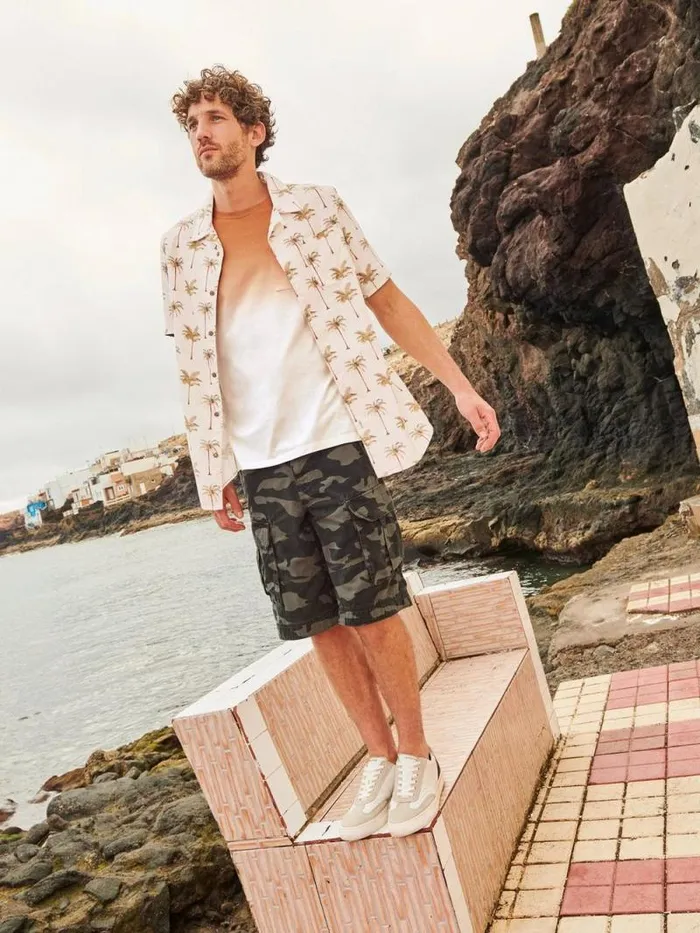 Men Halsall Organic Cargo Short Green Multi White Stuff Shorts Men Halsall Organic Cargo Short Green Multi White Stuff Shorts