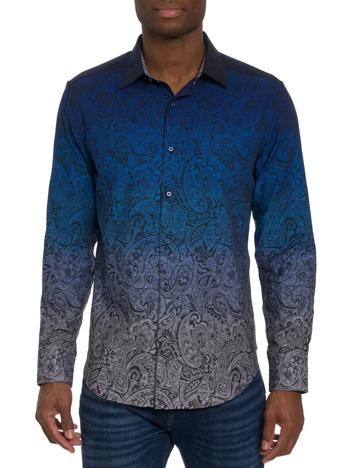 Men Long Sleeve Button Down Shirts Robert Graham DUSK LONG SLEEVE BUTTON DOWN SHIRT Blue Men Long Sleeve Button Down Shirts Robert Graham DUSK LONG SLEEVE BUTTON DOWN SHIRT Blue