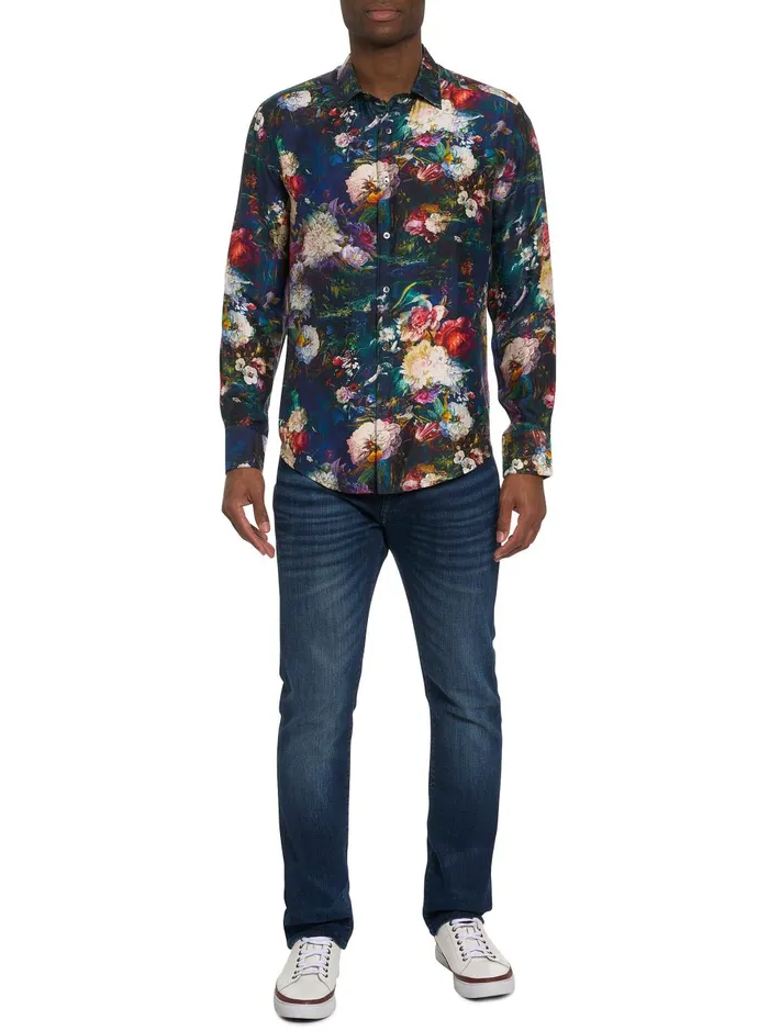 Men Long Sleeve Button Down Shirts Robert Graham LIMITED EDITION MYSTICAL REALM LONG SLEEVE BUTTON DOWN SHIRT Multi