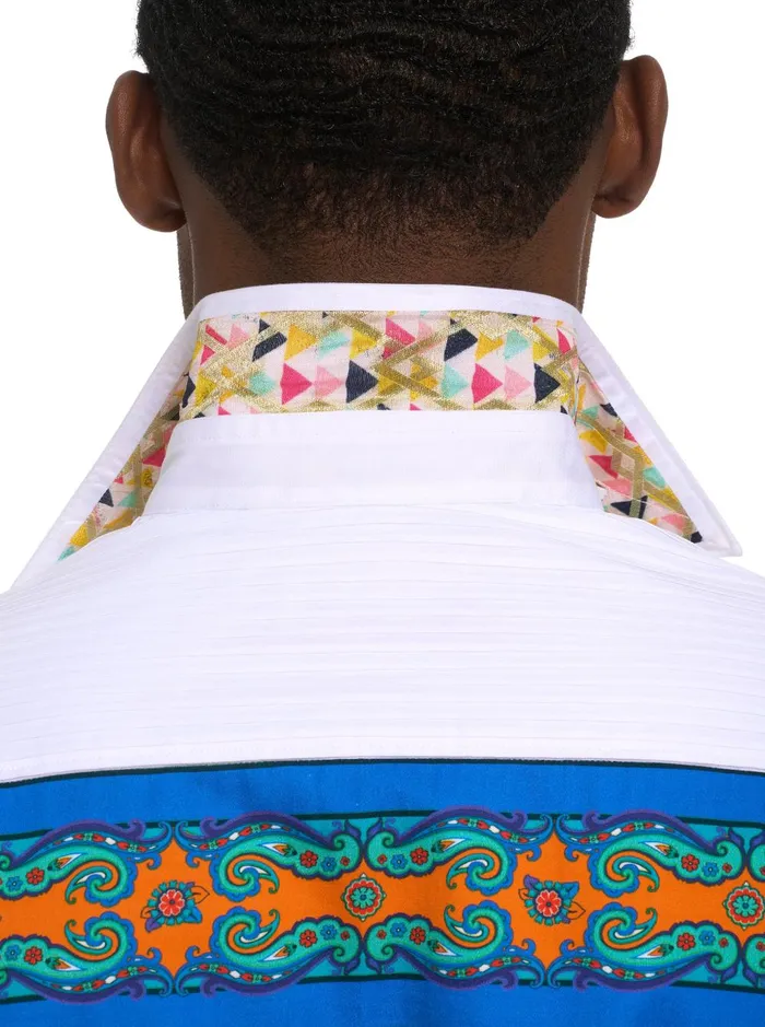 Men Long Sleeve Button Down Shirts Robert Graham LIMITED EDITION THE PLEIADES LONG SLEEVE BUTTON DOWN SHIRT White