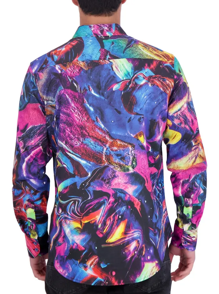 Men Long Sleeve Button Down Shirts Robert Graham QUASAR LONG SLEEVE BUTTON DOWN SHIRT Multi