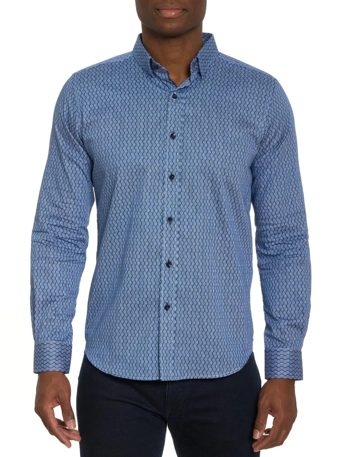 Men Long Sleeve Button Down Shirts Robert Graham RAMI LONG SLEEVE BUTTON DOWN SHIRT Blue Men Long Sleeve Button Down Shirts Robert Graham RAMI LONG SLEEVE BUTTON DOWN SHIRT Blue