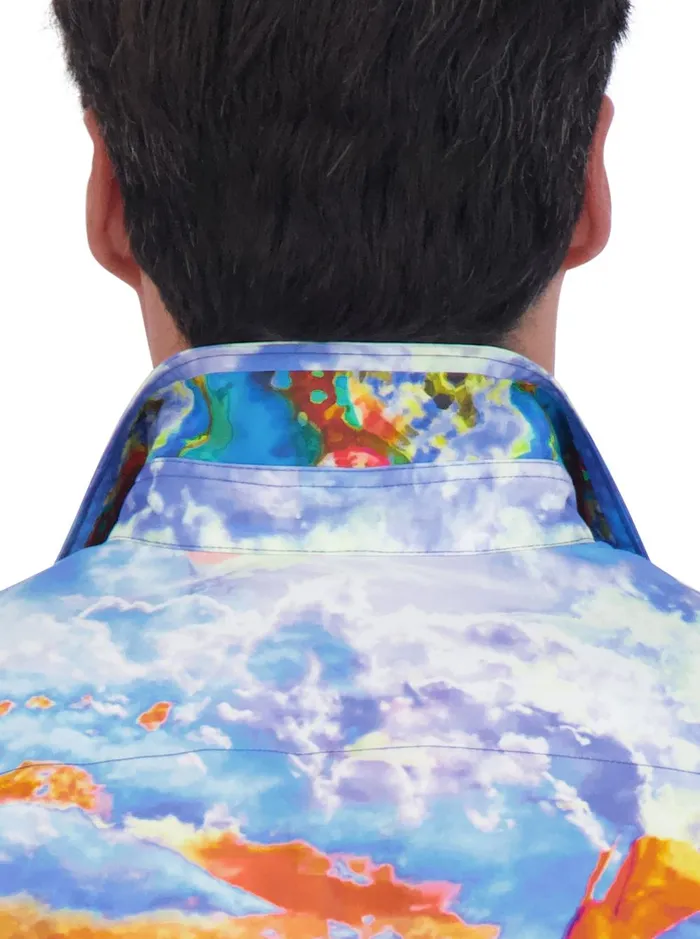 Men Long Sleeve Button Down Shirts Robert Graham SUNSET AT SEA LONG SLEEVE BUTTON DOWN SHIRT Blue