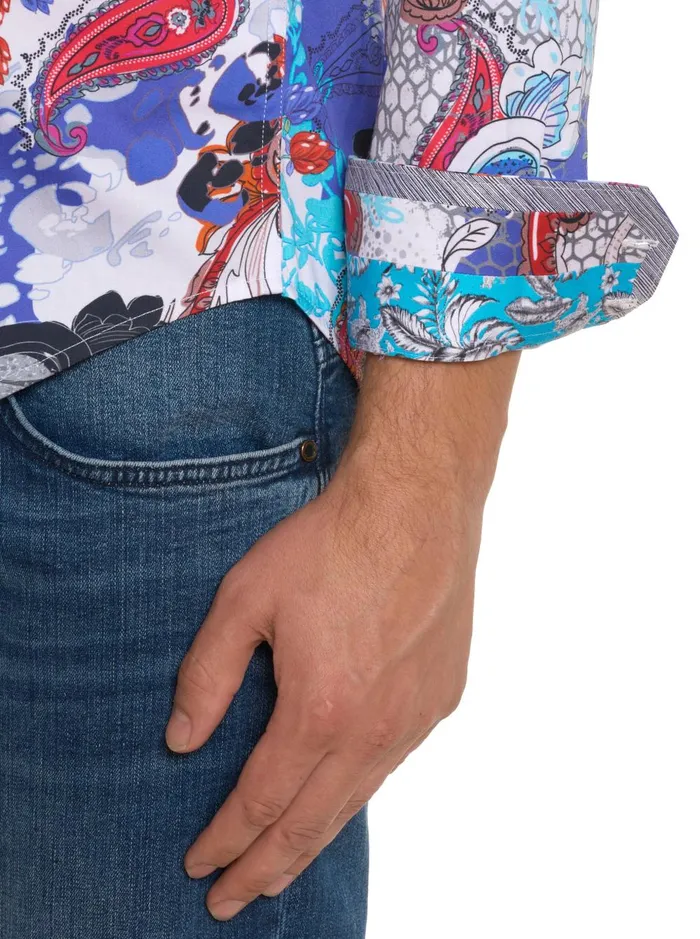 Men Long Sleeve Button Down Shirts Robert Graham WINGATE LONG SLEEVE BUTTON DOWN SHIRT Multi