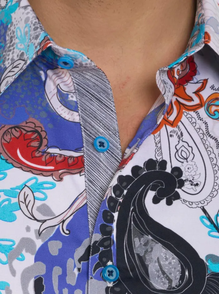 Men Long Sleeve Button Down Shirts Robert Graham WINGATE LONG SLEEVE BUTTON DOWN SHIRT Multi