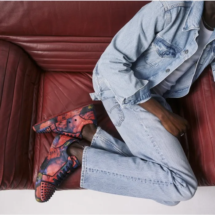 Men Louis Junior Spikes Sneakers 8211 Roses Printed Calf Leather And Spikes 8211 Multicolor Christian Louboutin Sneakers Men Louis Junior Spikes Sneakers 8211 Roses Printed Calf Leather And Spikes 8211 Multicolor Christian Louboutin Sneakers