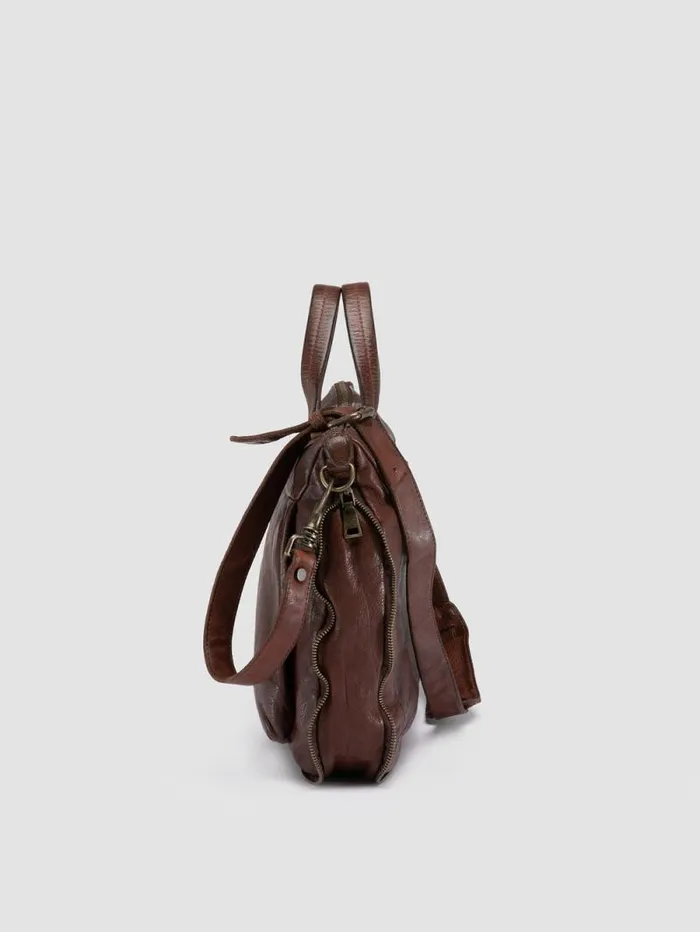 Men Officine Creative Accessories HELMET 046 Brown Leather Briefcase Men Officine Creative Accessories HELMET 046 Brown Leather Briefcase