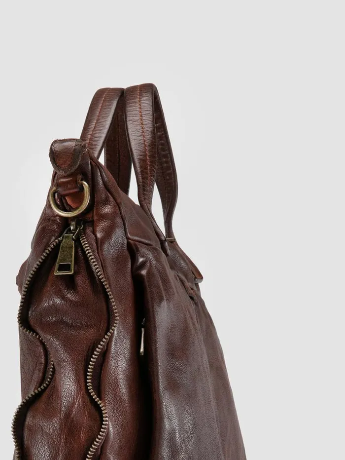 Men Officine Creative Accessories HELMET 046 Brown Leather Briefcase Men Officine Creative Accessories HELMET 046 Brown Leather Briefcase