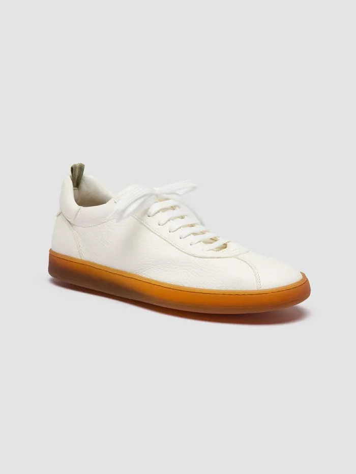 Men Officine Creative Footwear HALO 001 White Leather Low Top Sneakers Men Officine Creative Footwear HALO 001 White Leather Low Top Sneakers