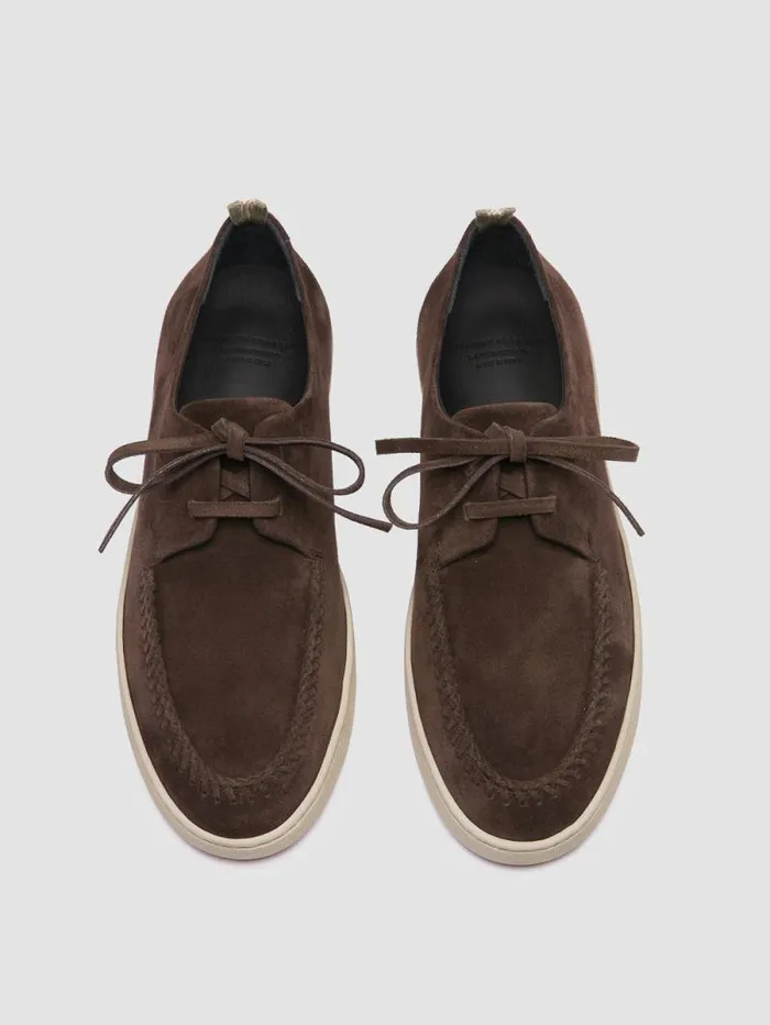 Men Officine Creative Footwear HERBIE 012 Brown Suede Derby Shoes Men Officine Creative Footwear HERBIE 012 Brown Suede Derby Shoes