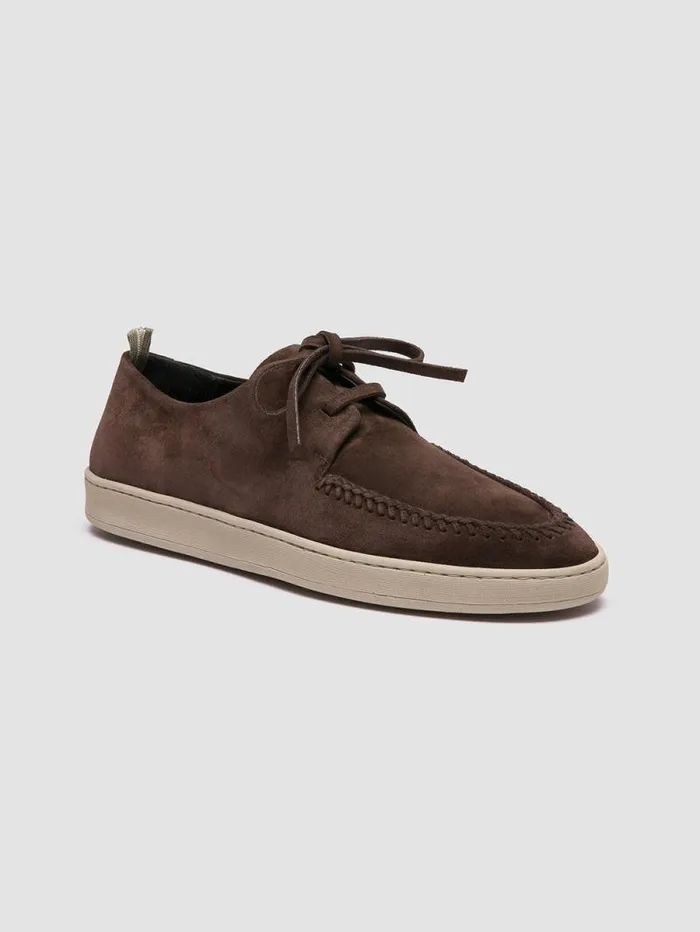 Men Officine Creative Footwear HERBIE 012 Brown Suede Derby Shoes Men Officine Creative Footwear HERBIE 012 Brown Suede Derby Shoes
