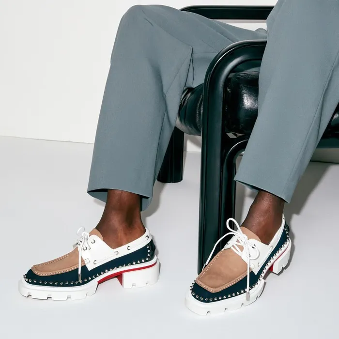 Men Our Steckel Derbies 8211 Olona Canva And Nubuck Calf Leather 8211 White Christian Louboutin Loafers and Moccasins Men Our Steckel Derbies 8211 Olona Canva And Nubuck Calf Leather 8211 White Christian Louboutin Loafers and Moccasins
