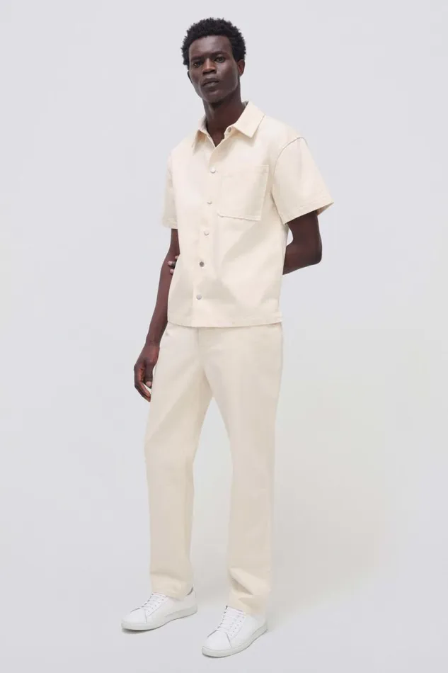 Men Pants and Bottoms Jonathan Simkhai Judson Jeans Ecru Cream Straight Leg Jeans Men Pants and Bottoms Jonathan Simkhai Judson Jeans Ecru Cream Straight Leg Jeans