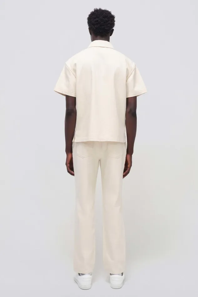 Men Pants and Bottoms Jonathan Simkhai Judson Jeans Ecru Cream Straight Leg Jeans Men Pants and Bottoms Jonathan Simkhai Judson Jeans Ecru Cream Straight Leg Jeans