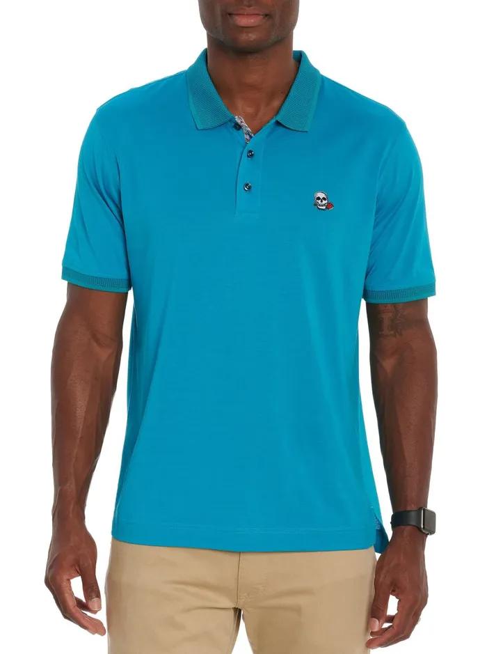 Men Polos and TShirts Robert Graham ARCHIE POLO Black