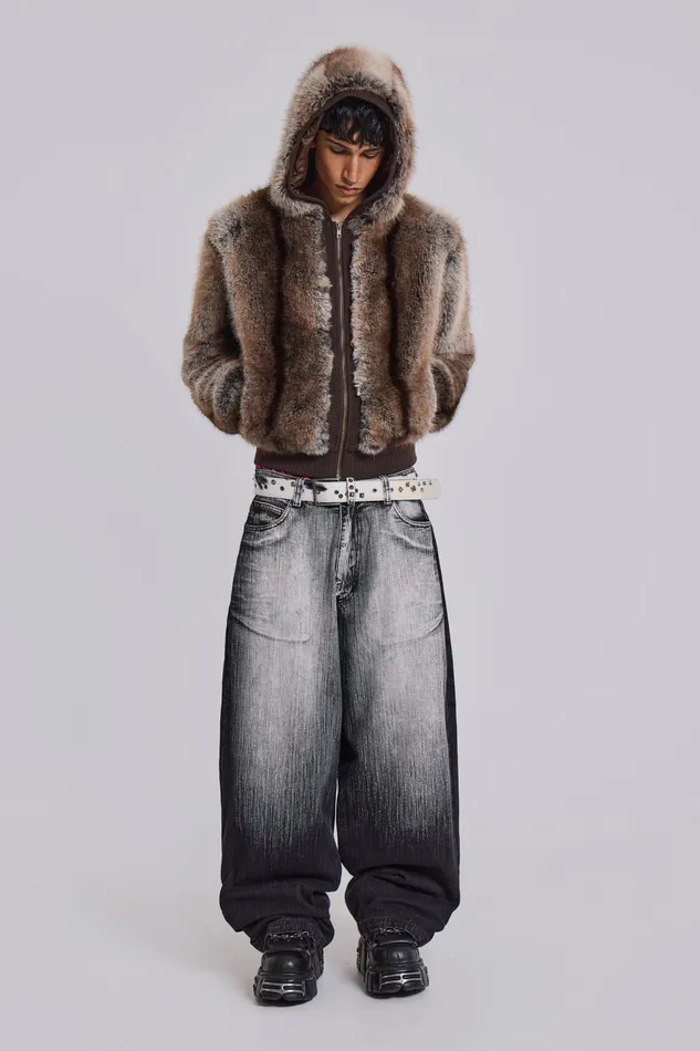 Men Shop Black White Wash XL Colossus Jeans Bestsellers Jaded London