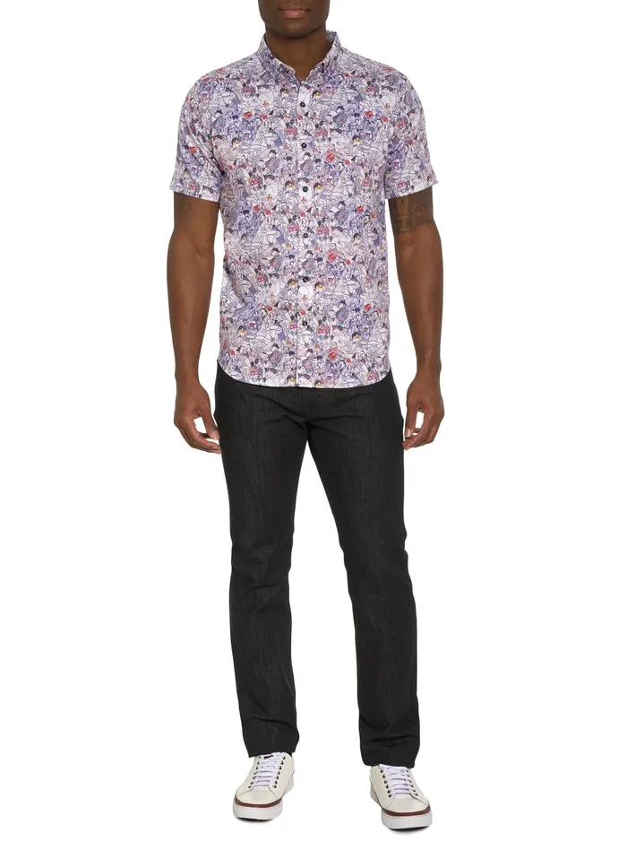 Men Short Sleeve Button Down Shirts Robert Graham MASQUERADE SHORT SLEEVE BUTTON DOWN SHIRT Multi