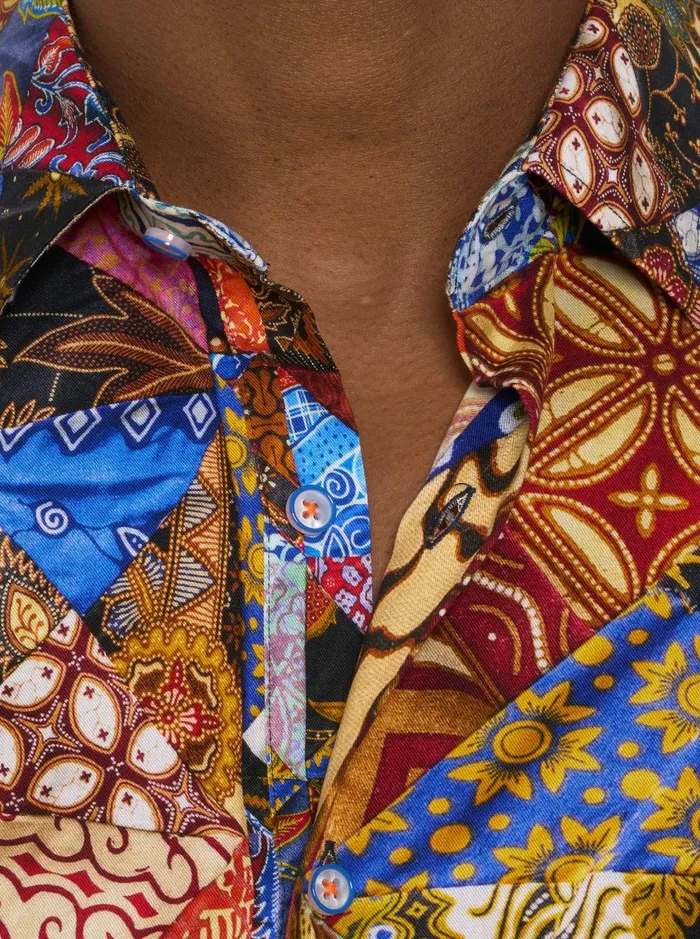 Men Short Sleeve Button Down Shirts Robert Graham OLIAN SHORT SLEEVE BUTTON DOWN SHIRT Multi
