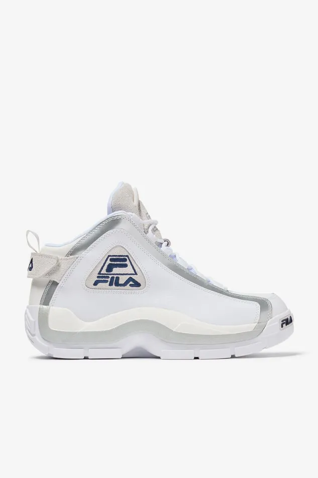 Men Sneakers Fila Grant Hill 2 Suede Festa 101 Blanc De Blancwhitemetallic Silver