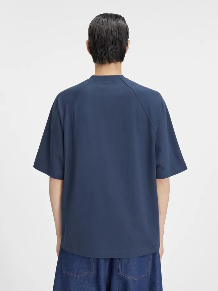 Men Tshirts JACQUEMUS The Typo Tshirt Dark Navy Men Tshirts JACQUEMUS The Typo Tshirt Dark Navy