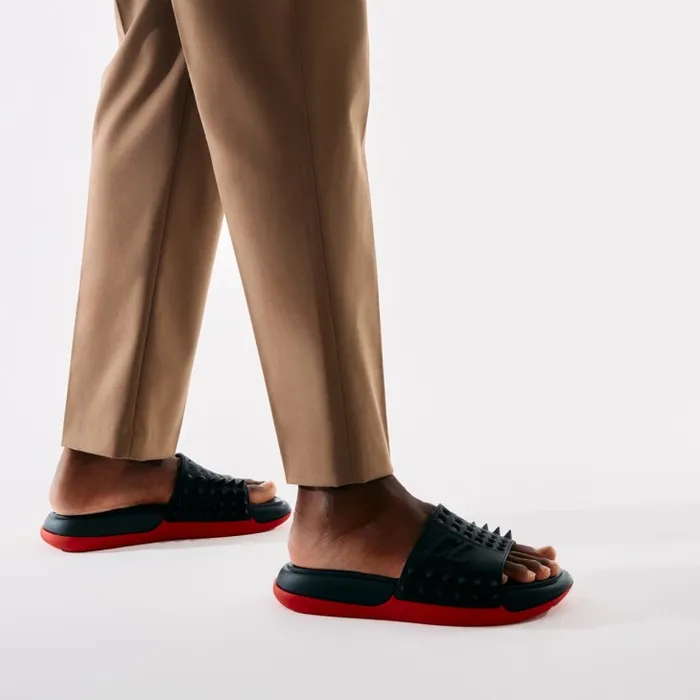 Men Take It Easy Mules 8211 Rubber 8211 Black Christian Louboutin Sandals and Espadrilles Men Take It Easy Mules 8211 Rubber 8211 Black Christian Louboutin Sandals and Espadrilles