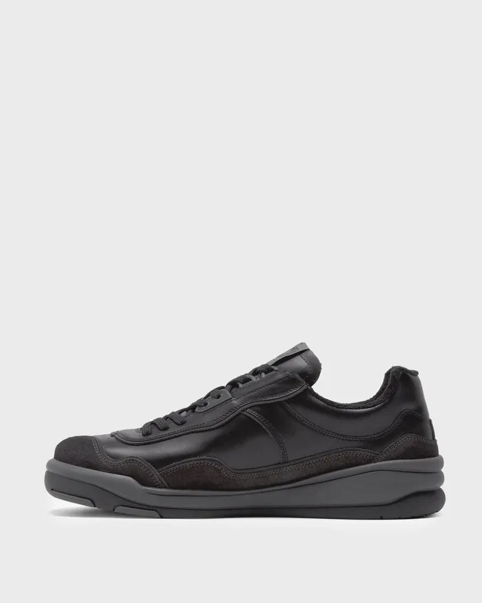 Men Theory Shoes Leather Sneaker Blackblack