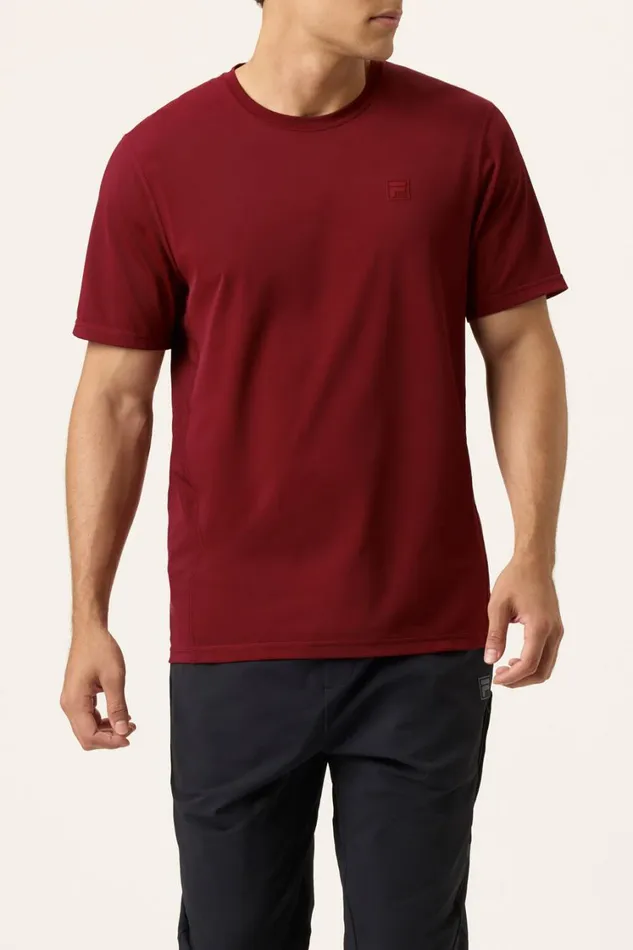 Men Tops and TShirts Fila Everyday Ace Tee 600 Syrah
